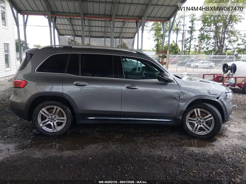 2021 Mercedes-Benz Glb 250 4Matic VIN: W1N4M4HBXMW087470 Lot: 45262132