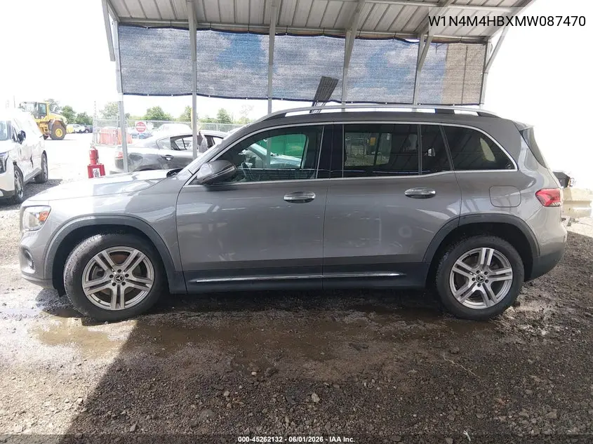 2021 Mercedes-Benz Glb 250 4Matic VIN: W1N4M4HBXMW087470 Lot: 45262132