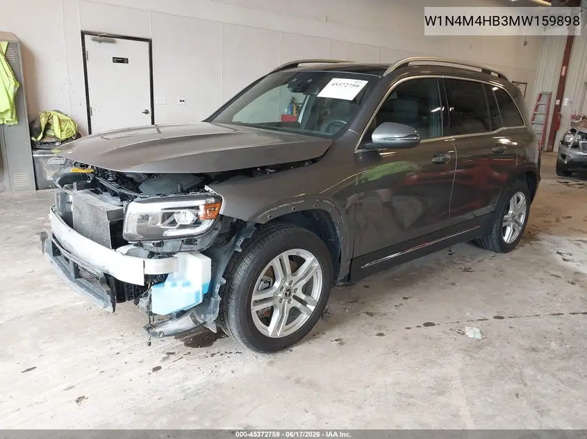 2021 Mercedes-Benz Glb 250 4Matic VIN: W1N4M4HB3MW159898 Lot: 45372759