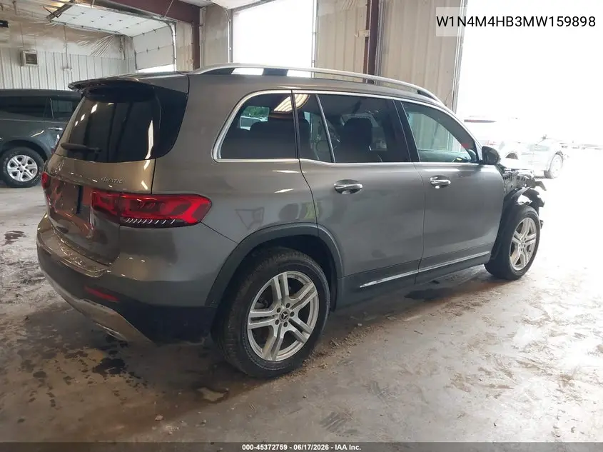 2021 Mercedes-Benz Glb 250 4Matic VIN: W1N4M4HB3MW159898 Lot: 45372759