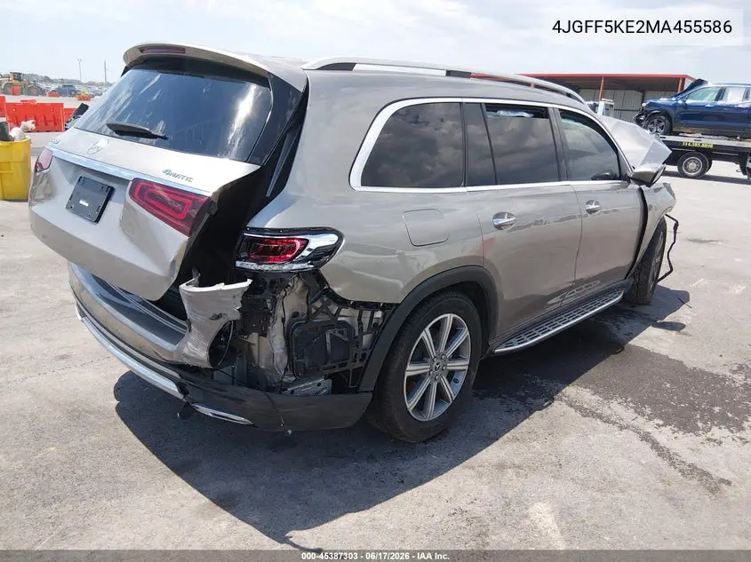 2021 Mercedes-Benz Gls 450 4Matic VIN: 4JGFF5KE2MA455586 Lot: 45387303