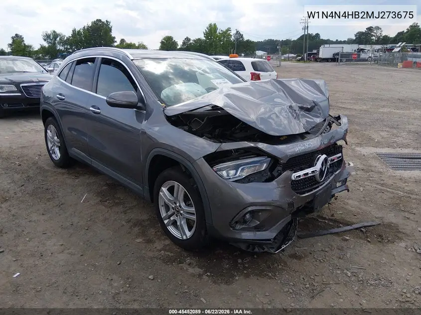 2021 Mercedes-Benz Gla 250 4Matic VIN: W1N4N4HB2MJ273675 Lot: 45452089