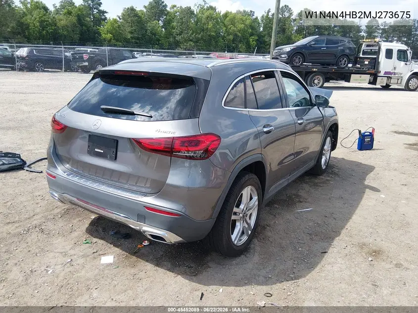 2021 Mercedes-Benz Gla 250 4Matic VIN: W1N4N4HB2MJ273675 Lot: 45452089