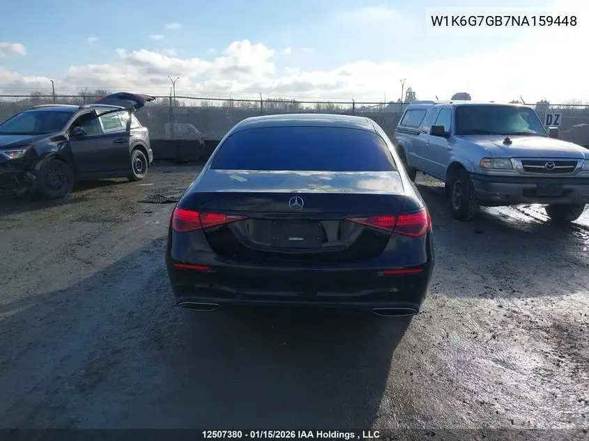 2022 Mercedes-Benz S 580 4Matic VIN: W1K6G7GB7NA159448 Lot: 12507380