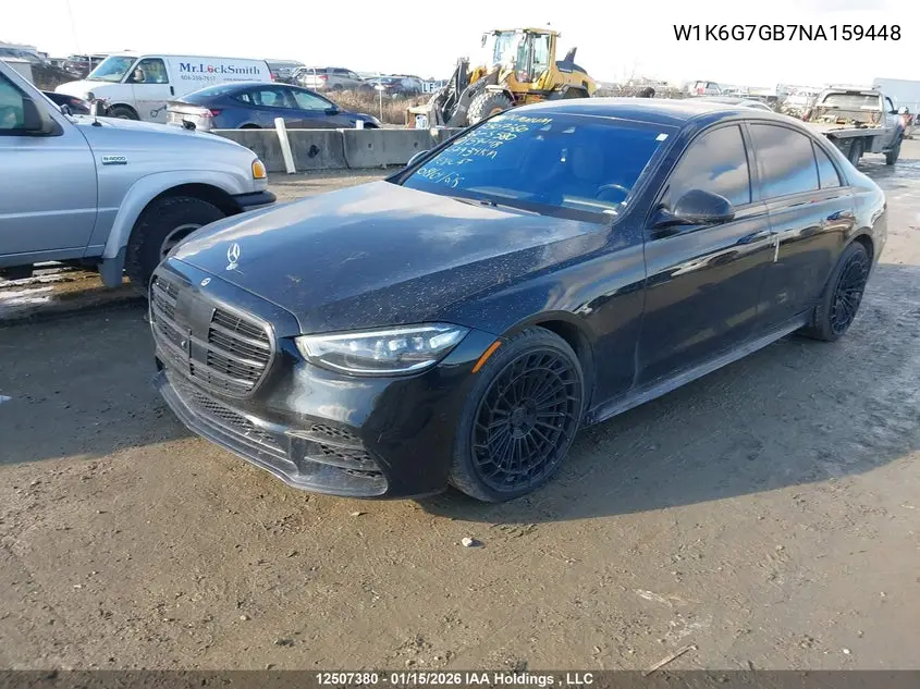 2022 Mercedes-Benz S 580 4Matic VIN: W1K6G7GB7NA159448 Lot: 12507380