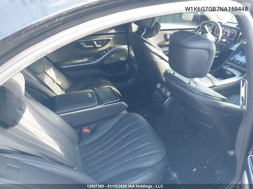 2022 Mercedes-Benz S 580 4Matic VIN: W1K6G7GB7NA159448 Lot: 12507380