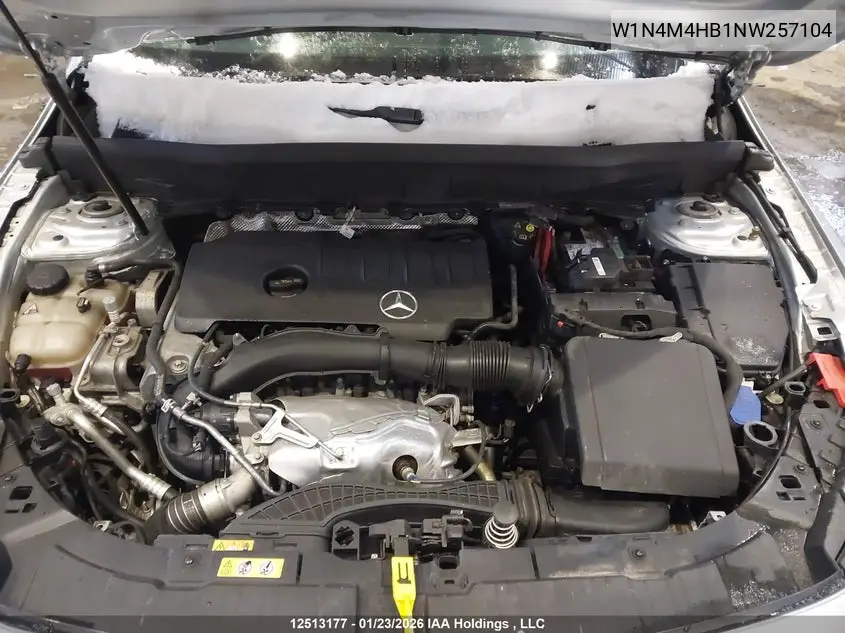 2022 Mercedes-Benz Glb 250 4Matic VIN: W1N4M4HB1NW257104 Lot: 12513177