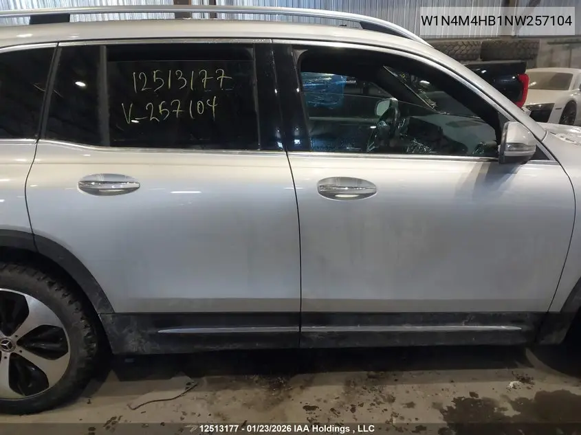 2022 Mercedes-Benz Glb 250 4Matic VIN: W1N4M4HB1NW257104 Lot: 12513177