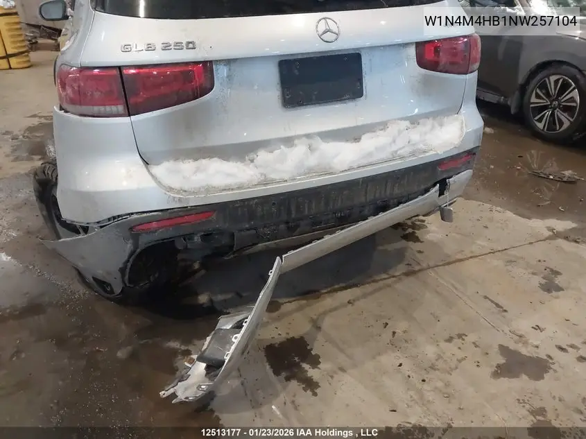2022 Mercedes-Benz Glb 250 4Matic VIN: W1N4M4HB1NW257104 Lot: 12513177
