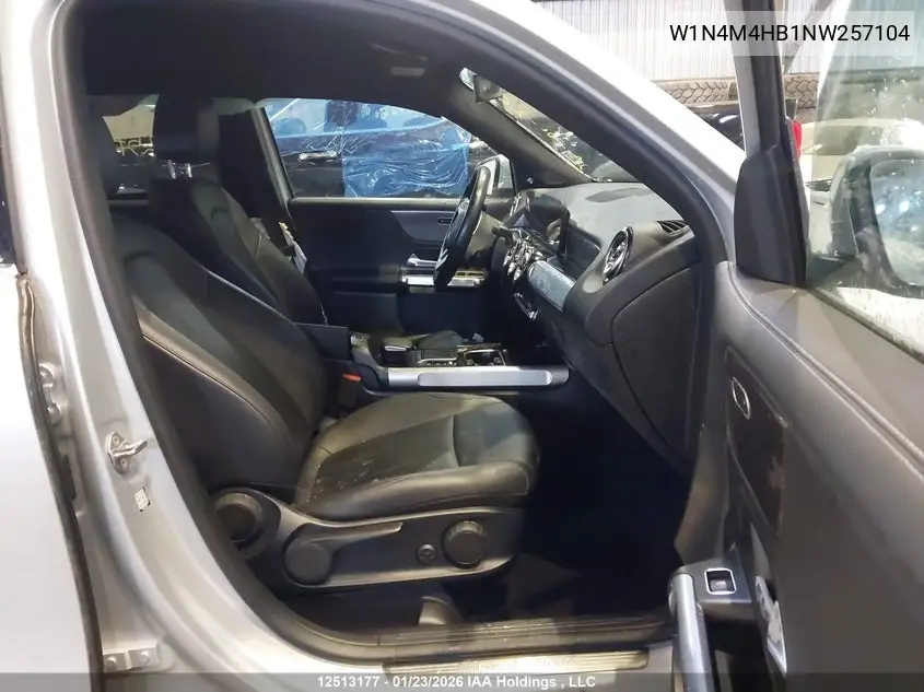 2022 Mercedes-Benz Glb 250 4Matic VIN: W1N4M4HB1NW257104 Lot: 12513177