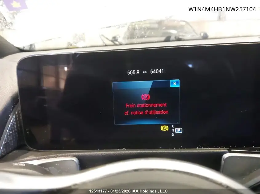 2022 Mercedes-Benz Glb 250 4Matic VIN: W1N4M4HB1NW257104 Lot: 12513177