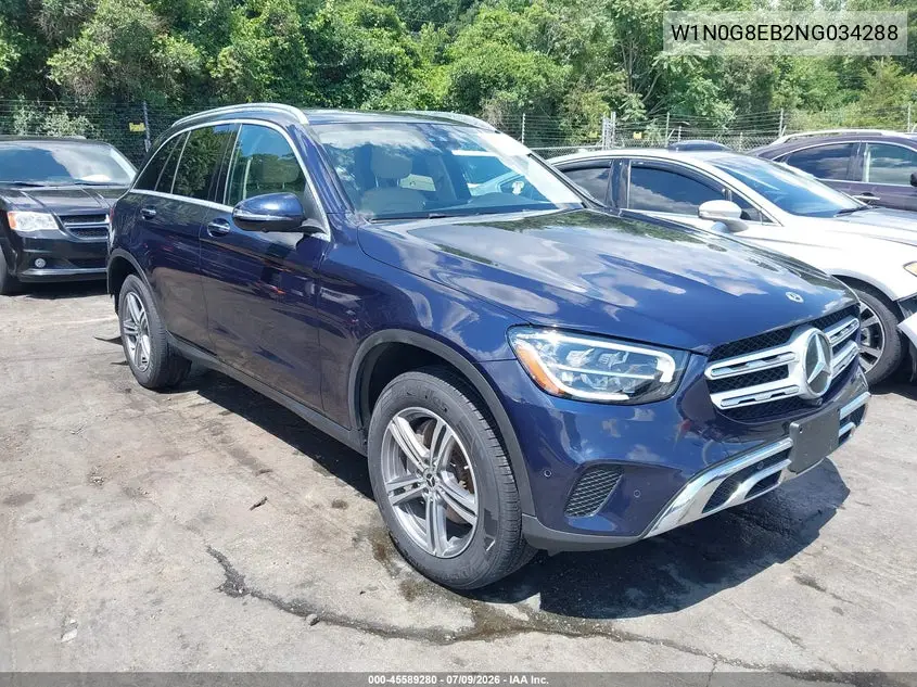 2022 Mercedes-Benz Glc 300 4Matic Suv VIN: W1N0G8EB2NG034288 Lot: 45589280