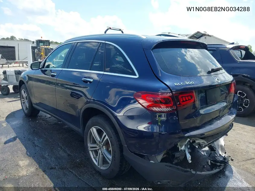 2022 Mercedes-Benz Glc 300 4Matic Suv VIN: W1N0G8EB2NG034288 Lot: 45589280