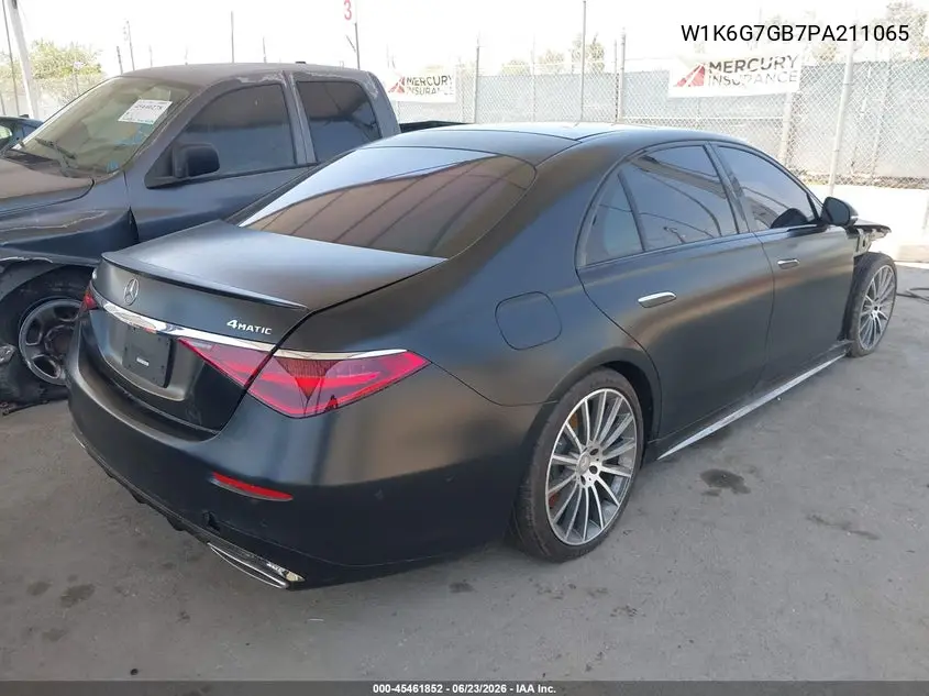 2023 Mercedes-Benz S 580 4Matic VIN: W1K6G7GB7PA211065 Lot: 45461852
