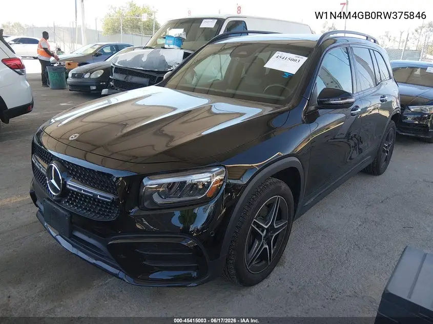 2024 Mercedes-Benz Glb 250 VIN: W1N4M4GB0RW375846 Lot: 45415003