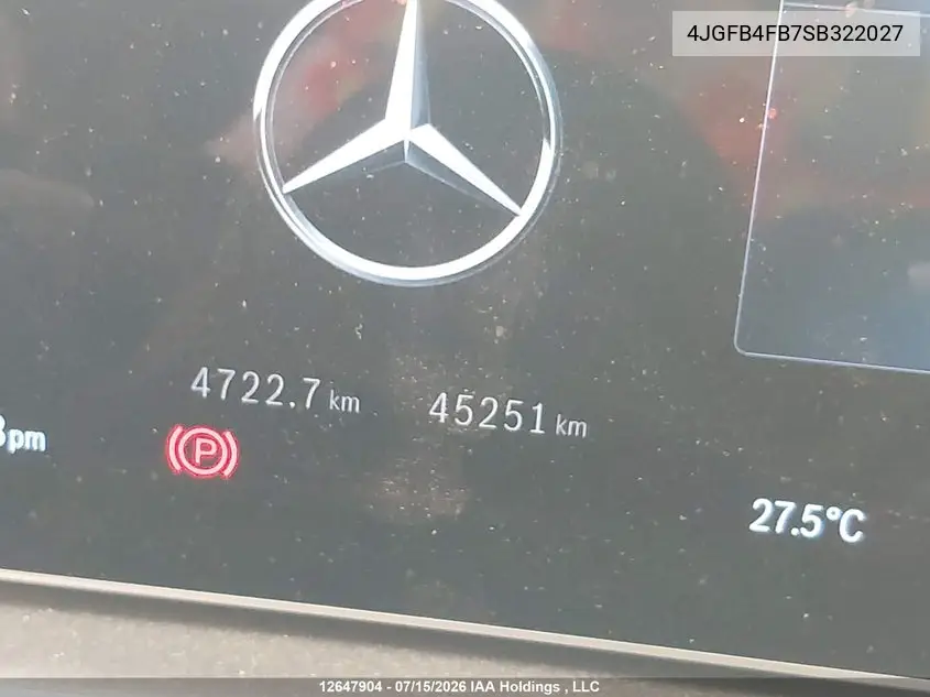 2025 Mercedes-Benz Gle 350 4Matic VIN: 4JGFB4FB7SB322027 Lot: 12647904