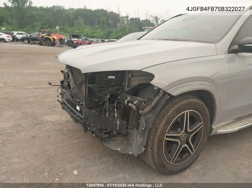 2025 Mercedes-Benz Gle 350 4Matic VIN: 4JGFB4FB7SB322027 Lot: 12647904