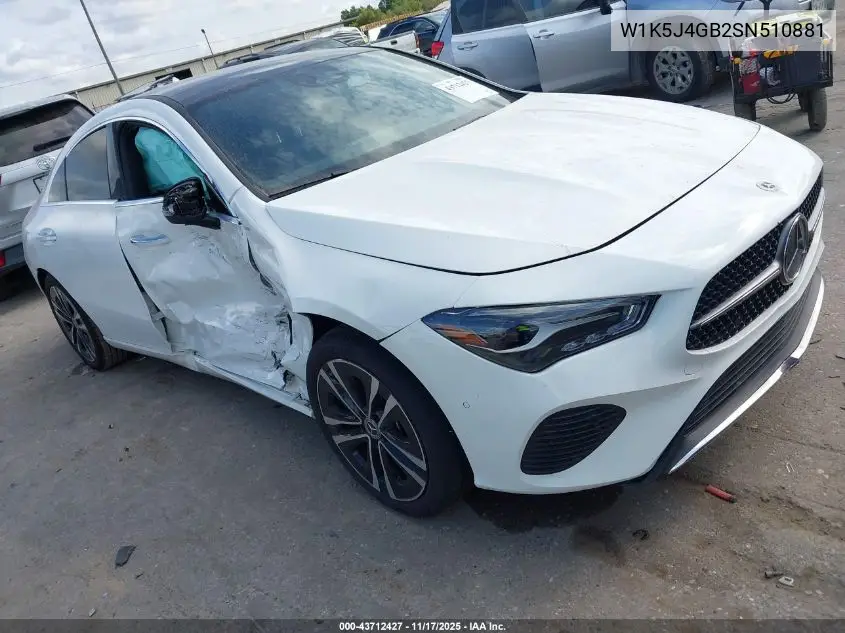 W1K5J4GB2SN510881 2025 Mercedes-Benz Cla 250 Coupe