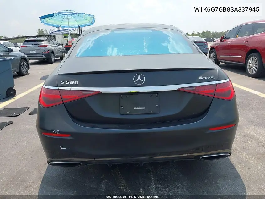 2025 Mercedes-Benz S 580 4Matic VIN: W1K6G7GB8SA337945 Lot: 45412705