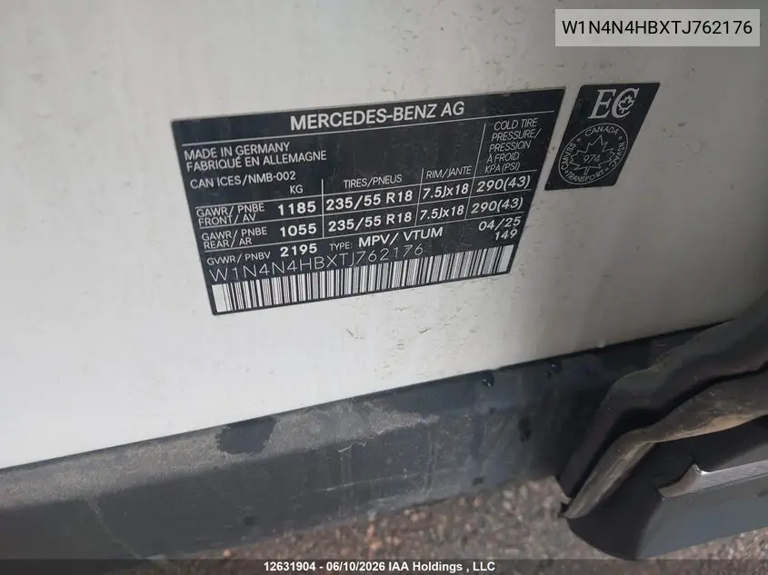 2026 Mercedes-Benz Gla 250 4Matic VIN: W1N4N4HBXTJ762176 Lot: 12631904