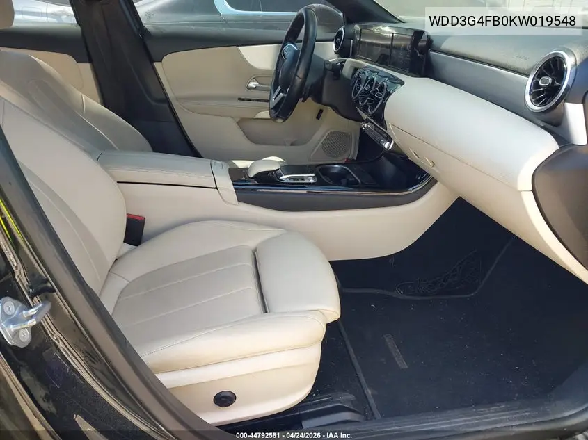 2019 Mercedes-Benz A 220 4Matic VIN: WDD3G4FB0KW019548 Lot: 44792581