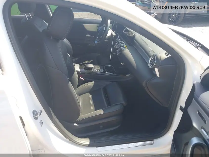 2019 Mercedes-Benz A 220 VIN: WDD3G4EB7KW035909 Lot: 44968335