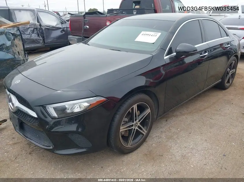 2019 Mercedes-Benz A 220 4Matic VIN: WDD3G4FB5KW035454 Lot: 44991433