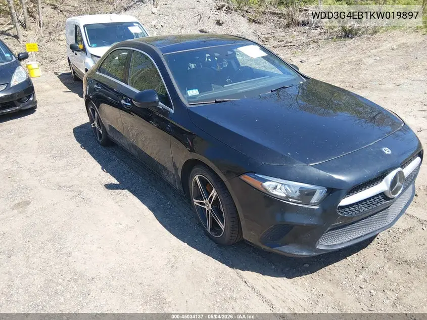 2019 Mercedes-Benz A 220 VIN: WDD3G4EB1KW019897 Lot: 45034137