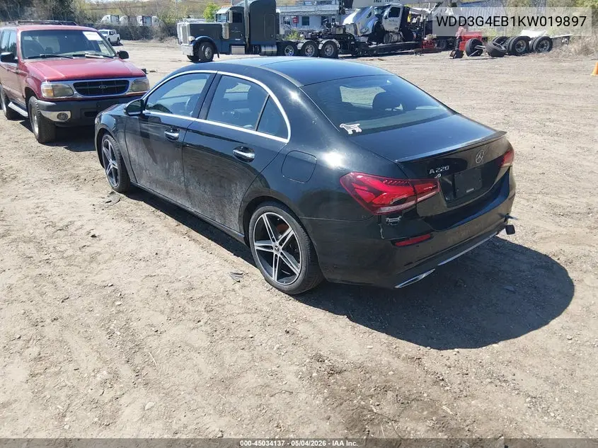 2019 Mercedes-Benz A 220 VIN: WDD3G4EB1KW019897 Lot: 45034137