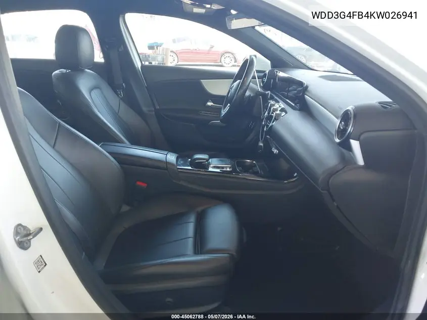 2019 Mercedes-Benz A 220 4Matic VIN: WDD3G4FB4KW026941 Lot: 45062788