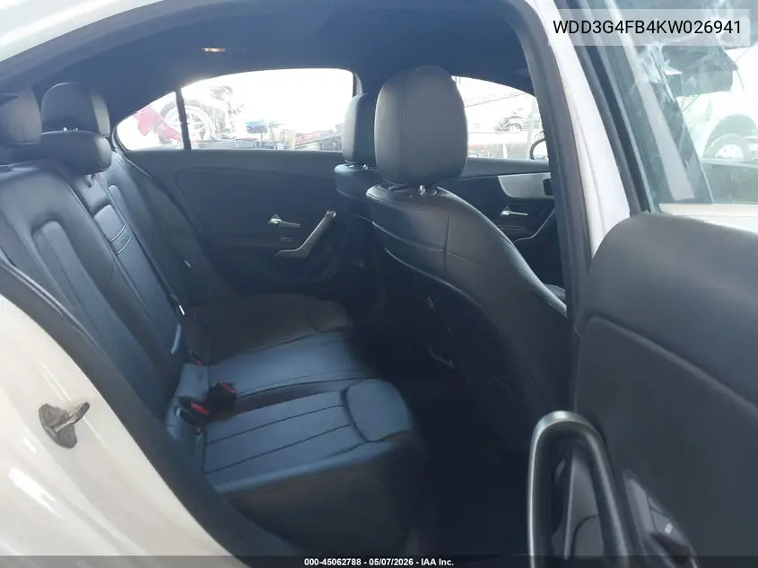 2019 Mercedes-Benz A 220 4Matic VIN: WDD3G4FB4KW026941 Lot: 45062788
