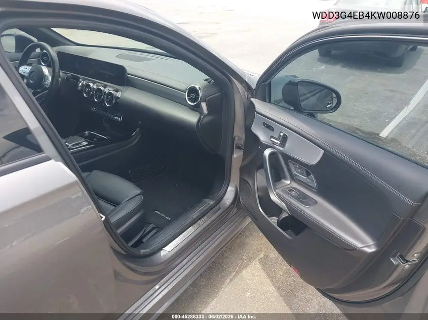 2019 Mercedes-Benz A 220 VIN: WDD3G4EB4KW008876 Lot: 45288333