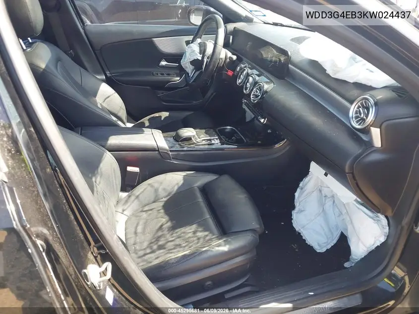 2019 Mercedes-Benz A 220 VIN: WDD3G4EB3KW024437 Lot: 45295681