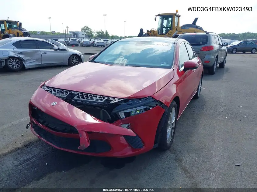 2019 Mercedes-Benz A 220 4Matic VIN: WDD3G4FBXKW023493 Lot: 45341952