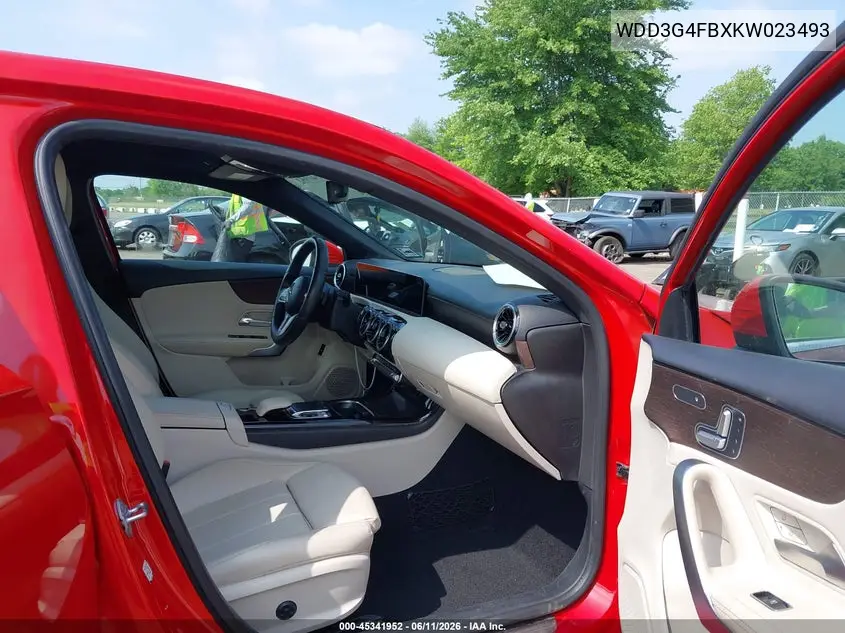2019 Mercedes-Benz A 220 4Matic VIN: WDD3G4FBXKW023493 Lot: 45341952