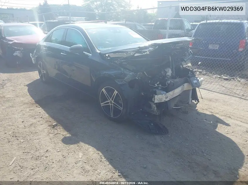 2019 Mercedes-Benz A 220 4Matic VIN: WDD3G4FB6KW029369 Lot: 45344814
