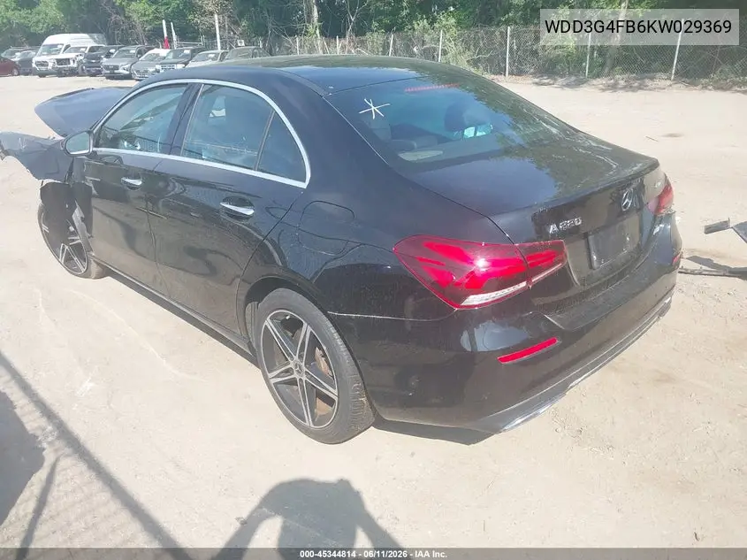 2019 Mercedes-Benz A 220 4Matic VIN: WDD3G4FB6KW029369 Lot: 45344814
