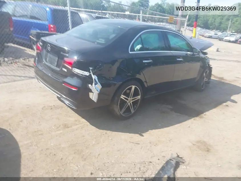 2019 Mercedes-Benz A 220 4Matic VIN: WDD3G4FB6KW029369 Lot: 45344814