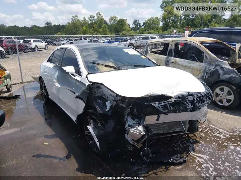 2019 Mercedes-Benz A 220 4Matic VIN: WDD3G4FBXKW016527 Lot: 45392896