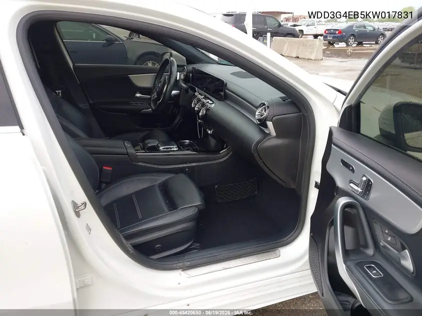 2019 Mercedes-Benz A 220 VIN: WDD3G4EB5KW017831 Lot: 45420650