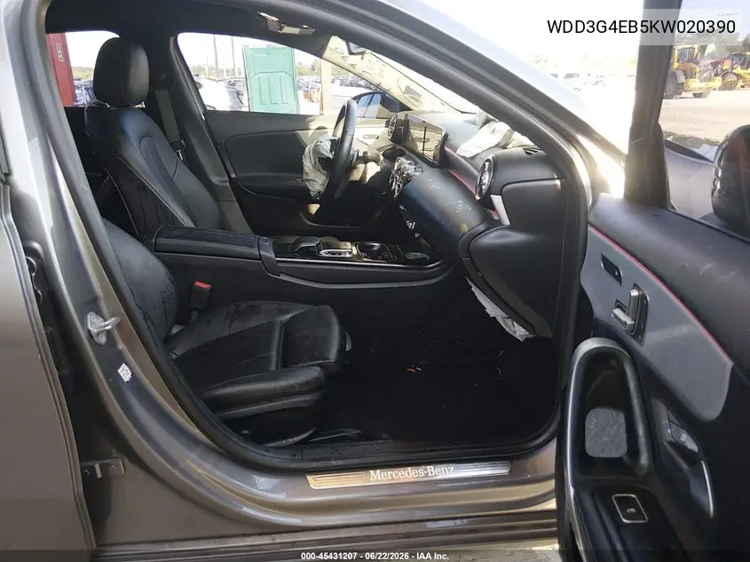 2019 Mercedes-Benz A 220 VIN: WDD3G4EB5KW020390 Lot: 45431207