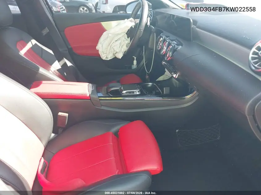 2019 Mercedes-Benz A 220 4Matic VIN: WDD3G4FB7KW022558 Lot: 45531882