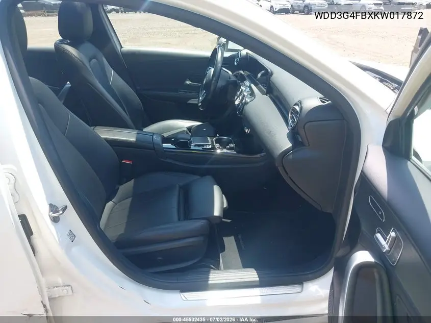 2019 Mercedes-Benz A 220 4Matic VIN: WDD3G4FBXKW017872 Lot: 45532435