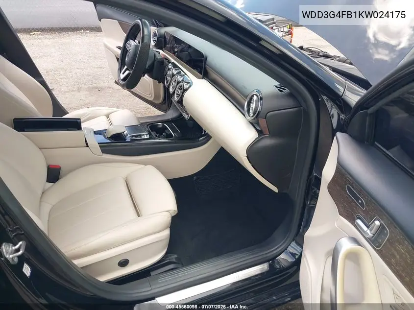 2019 Mercedes-Benz A 220 4Matic VIN: WDD3G4FB1KW024175 Lot: 45560098