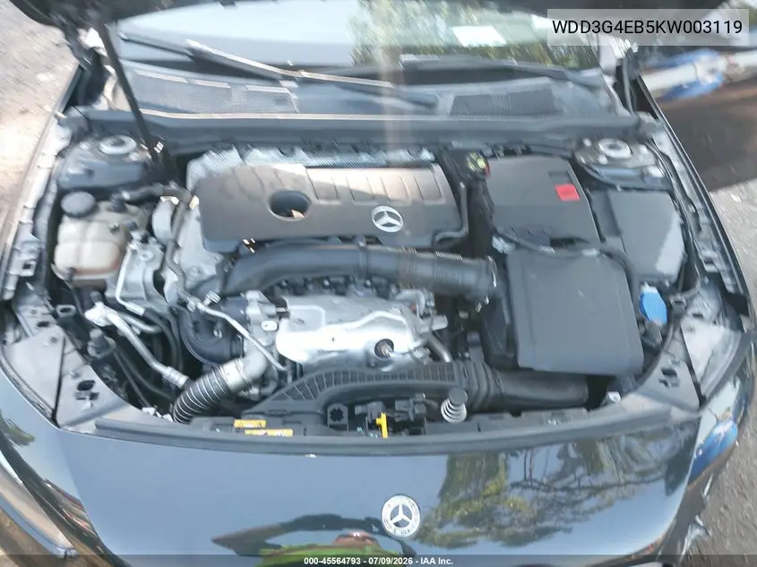2019 Mercedes-Benz A 220 VIN: WDD3G4EB5KW003119 Lot: 45564793
