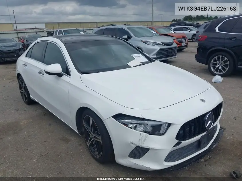 2020 Mercedes-Benz A 220 VIN: W1K3G4EB7LJ226163 Lot: 44895627