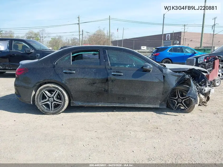 2020 Mercedes-Benz A 220 4Matic VIN: W1K3G4FB9LJ220881 Lot: 44926801
