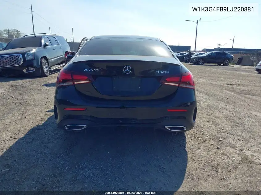 2020 Mercedes-Benz A 220 4Matic VIN: W1K3G4FB9LJ220881 Lot: 44926801