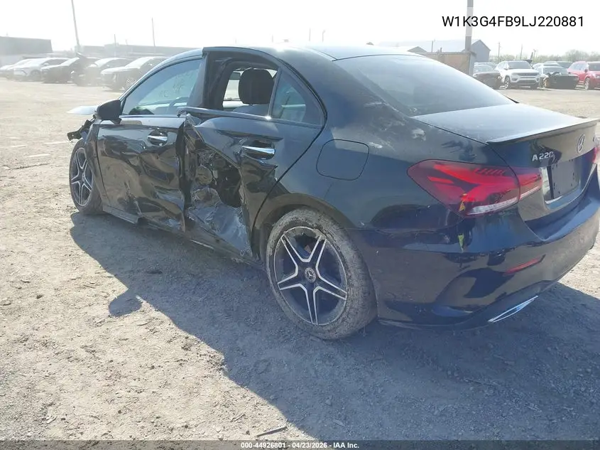 2020 Mercedes-Benz A 220 4Matic VIN: W1K3G4FB9LJ220881 Lot: 44926801