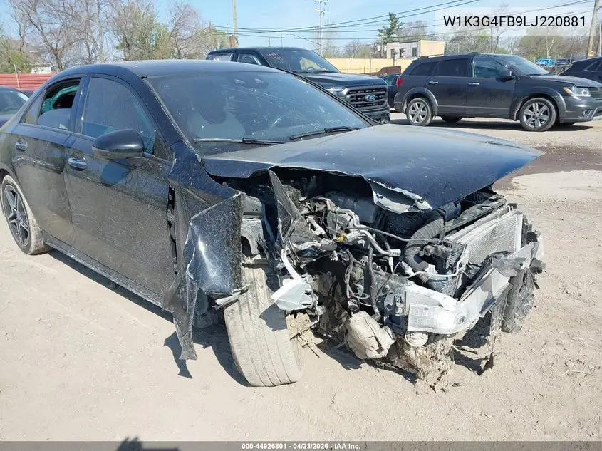 2020 Mercedes-Benz A 220 4Matic VIN: W1K3G4FB9LJ220881 Lot: 44926801